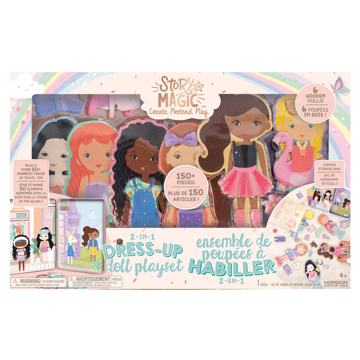Jouet — Story Magic 2-in-1 Dress Up Doll Playset