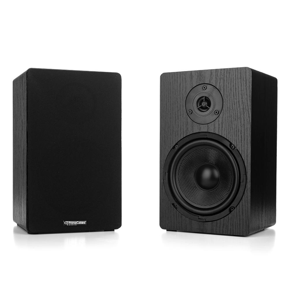 Électronique — 6.5 Inch 2 Way High-Performance Bookshelf Speakers Pair - PrimeCables® - Black