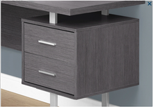 BUREAU D'ORDINATEUR - 70"L / GRIS FACE À GAUCHE OU DROITE