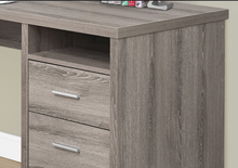 BUREAU D'ORDINATEUR - 80"L / TAUPE FONCÉ ORIENTATION GAUCHE OU DROITE
