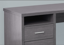 BUREAU D'ORDINATEUR - 80"L / GRIS FACE À GAUCHE OU DROITE
