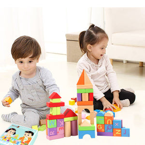 Building Blocks Educational Stacking Wooden Toddler Toys for Preschool Boys and Girls