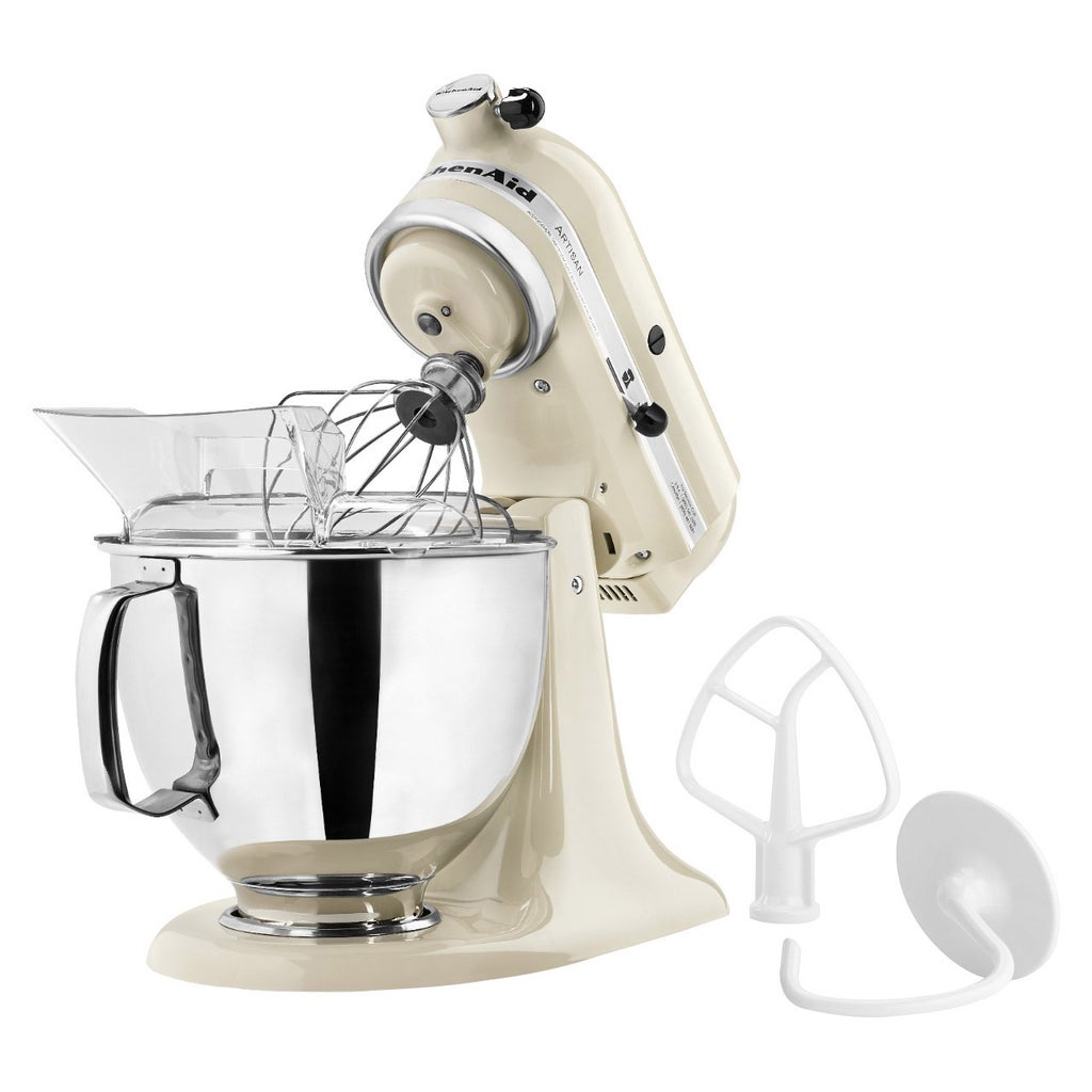 Batteur sur socle Artisan 4,7 L, finition crème avec accessoires