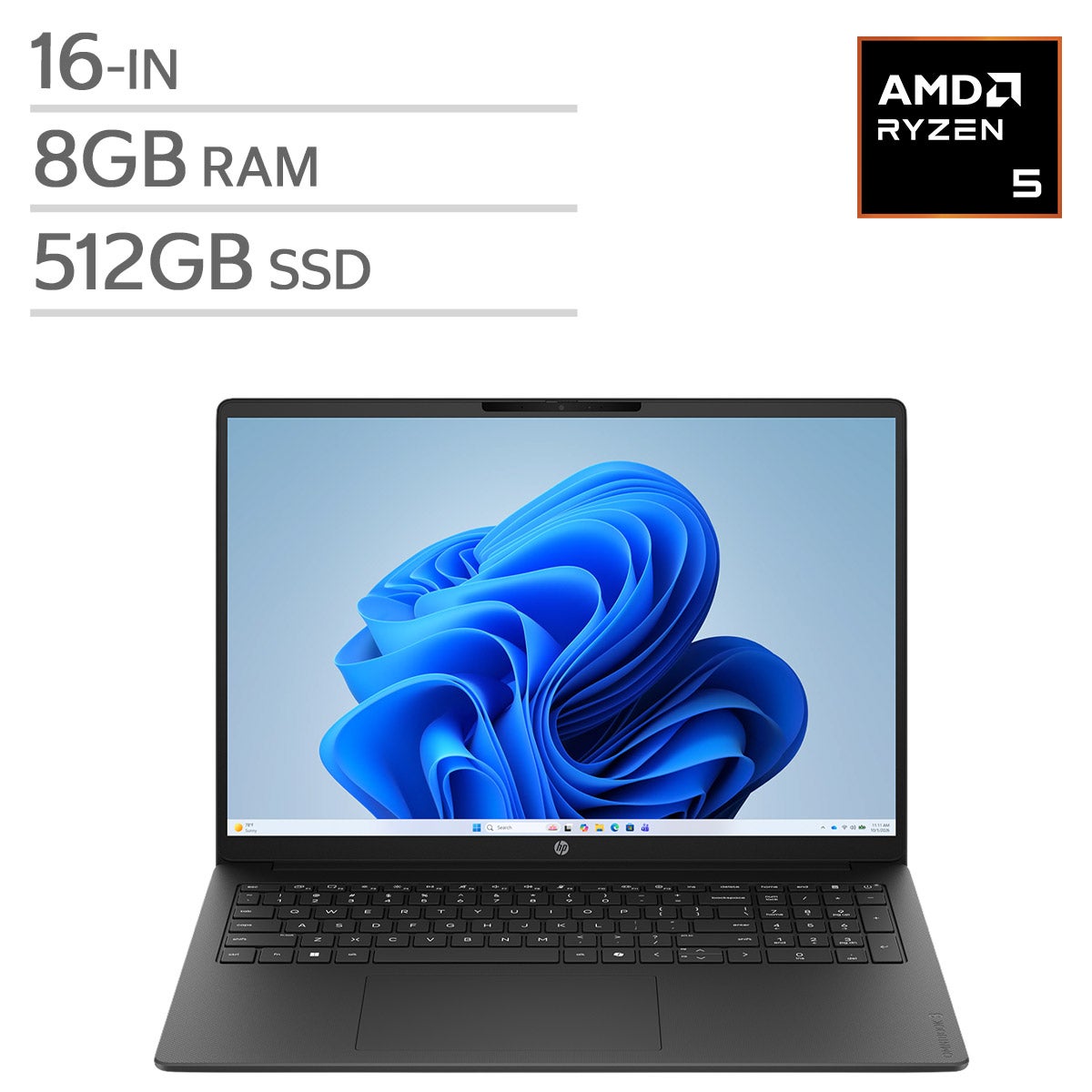 Ordinateur portable — HP OmniBook 3 16-in portable, AMD Ryzen 5 40 - 8GB RAM, 512GB SSD