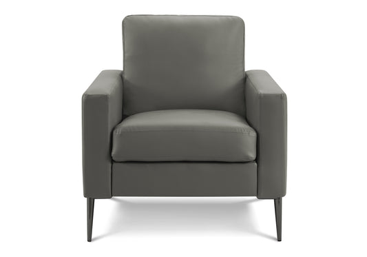 Monarch Specialties fauteuil aspect cuir gris foncé, référence 8J31A02