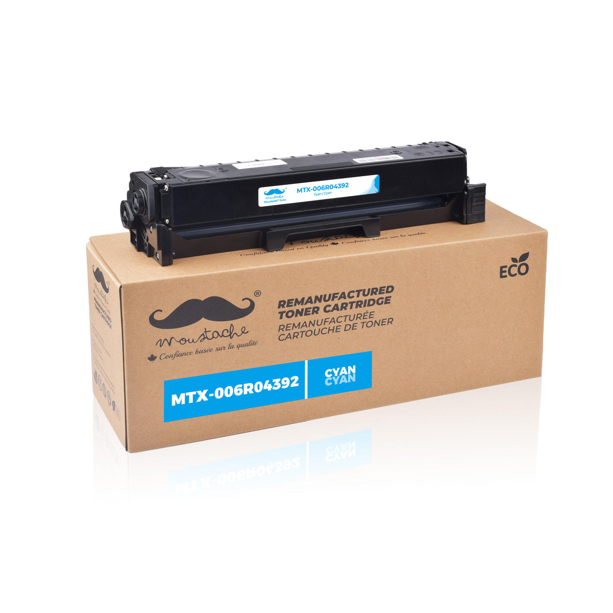 Cartouche et toner — Xerox 006R04392 Remanufactured Cyan Toner Cartridge High Yield - Moustache®