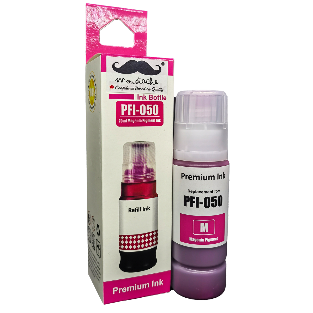 Cartouche et toner — Canon PFI-050 Compatible Magenta Ink Cartridge - Moustache®