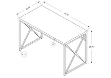 BUREAU D'ORDINATEUR - 48"L / ESPRESSO / MÉTAL DORÉ