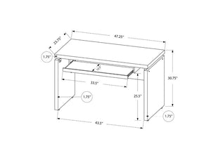 Bureau d'ordinateur, bureau Cappuccino 48"