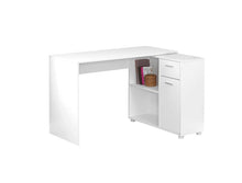 COMPUTER DESK - 46"L / WRITING DESK WHITE WITH A STORAGE CONTAINER