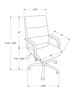 CHAISE DE BUREAU - TISSU SIMILI-CUIR NOIR