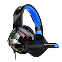 Casque de jeu pour PC et consoles (PS4 Xbox), casque à mémoire souple ultra LED avec micro antibruit, casque de jeu supra-auriculaire, casque d'ordinateur PS4 Xbox