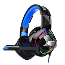 Casque de jeu pour PC et consoles (PS4 Xbox), casque à mémoire souple ultra LED avec micro antibruit, casque de jeu supra-auriculaire, casque d'ordinateur PS4 Xbox