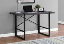 COMPUTER DESK - 42"L / DARK TAUPE / BLACK METAL