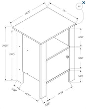 ACCENT TABLE - CHERRY NIGHTSTAND WITH STORAGE