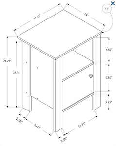 ACCENT TABLE - CHERRY NIGHTSTAND WITH STORAGE