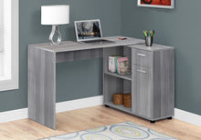 COMPUTER DESK - 46"L / OFFICE DESK GREY WITH A STORAGE CONTAINER